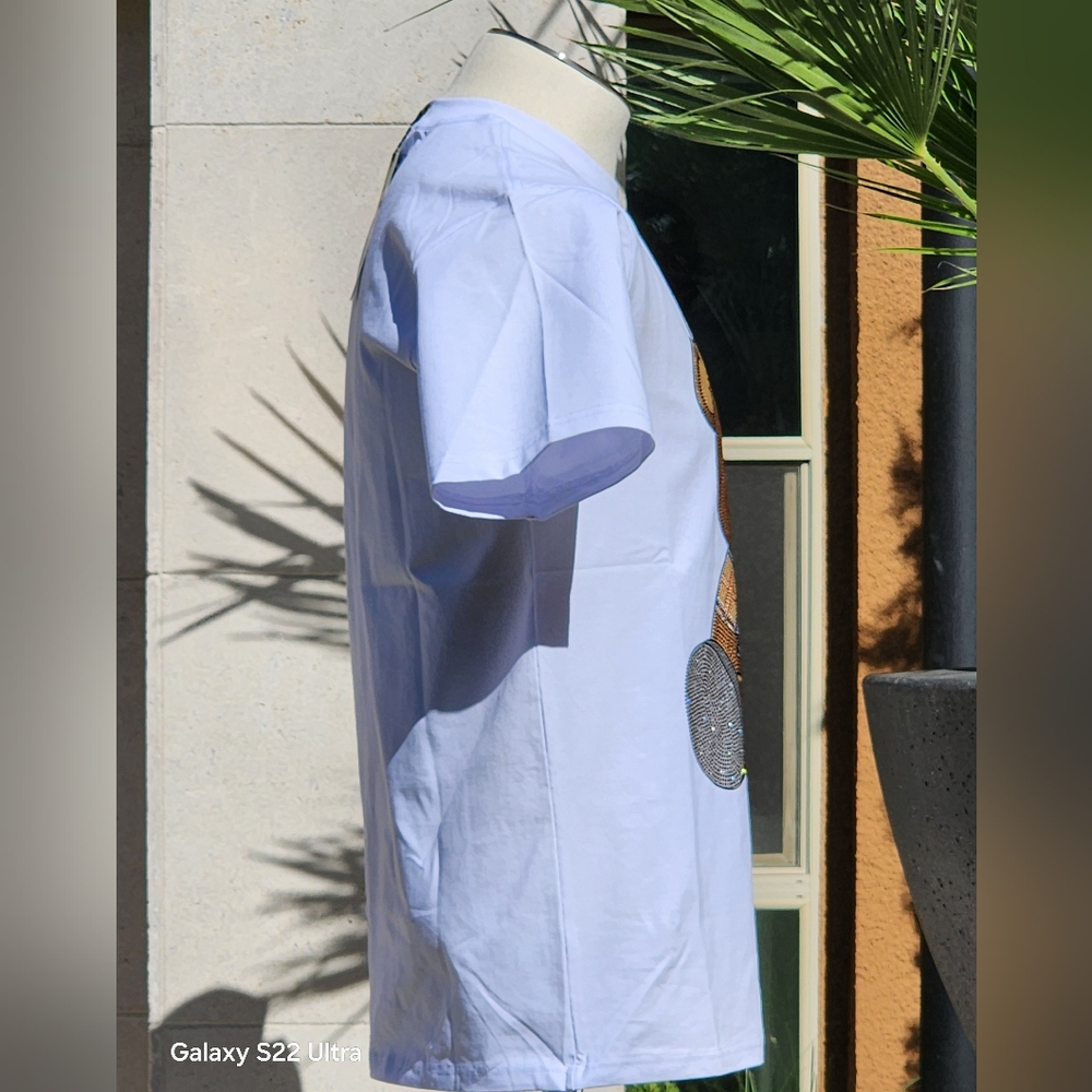 Verselli The Rhinestone Teddy Bear Men's White T-Shirt Various Sizes - Picture 9 of 11